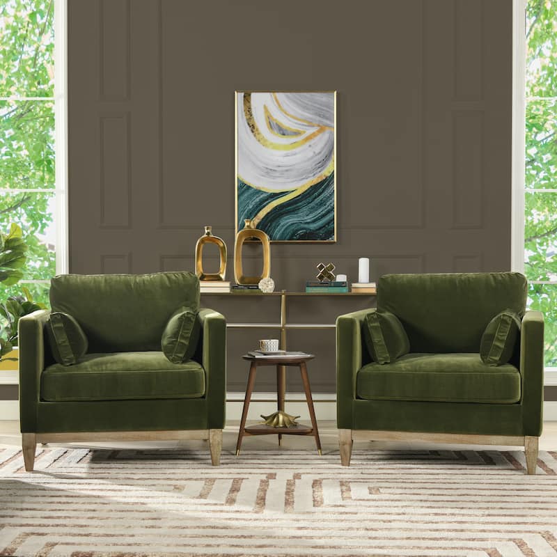 Knox 36" Modern Farmhouse Loose Pillow-Back Arm Chair