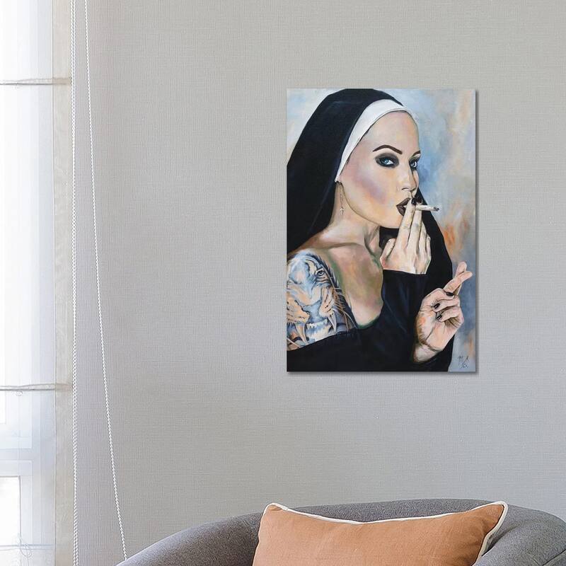 iCanvas "Wicked Nun 3" by Mark Fox Canvas Print - 26x18x1.5