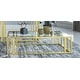 preview thumbnail 12 of 24, Adri Rectangular Glass Top Metal Frame Coffee Table