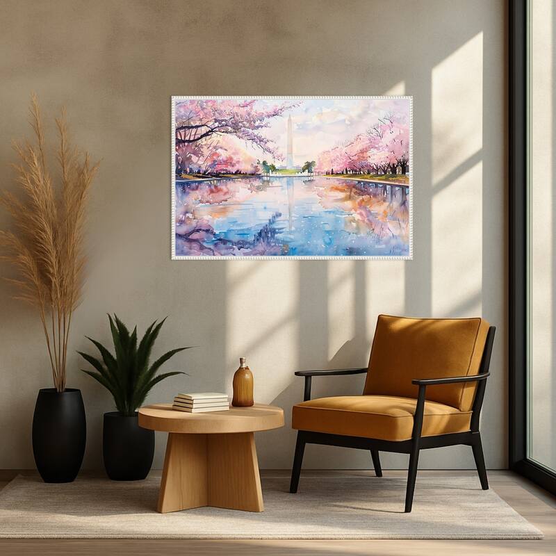 The Mall in Spring by Tradelink inhouse artist Framed Canvas Wall Art Print