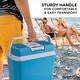 preview thumbnail 2 of 4, Ivation Electric Cooler & Warmer, 24L Portable Thermoelectric 12 Volt Cooler with Handle - Aqua Blue