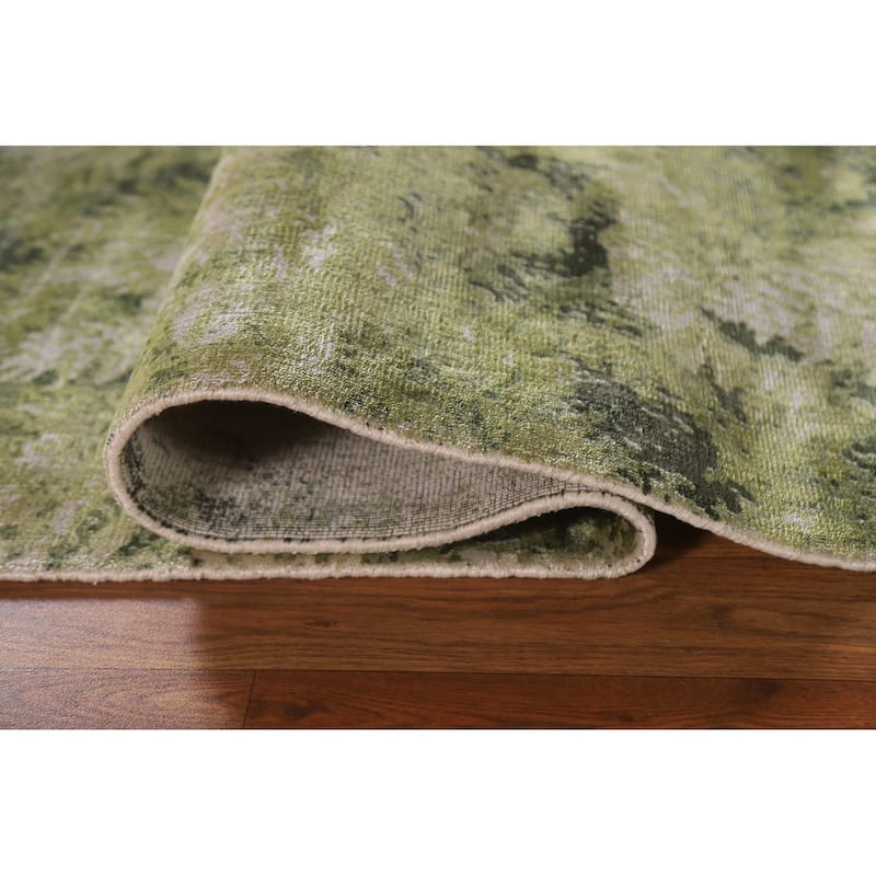 Abstract Modern Area Rug Handmade Wool Carpet - 4'7"x 6'5"