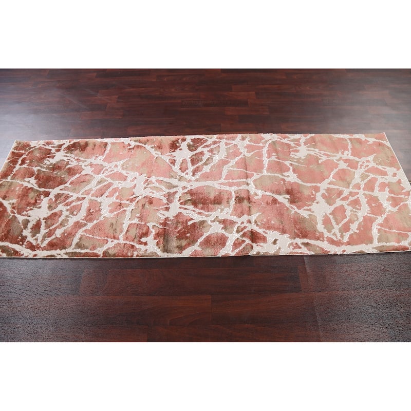 Abstract Transitional Turkish Oriental Rug Contemporary Carpet