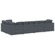 preview thumbnail 7 of 8, vidaXL Modular Sofa Dark Grey - 157.5 x 78.7 x 25.2