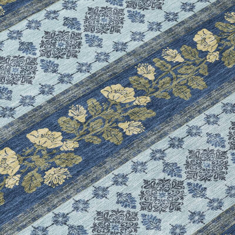 Machine Washable Indoor/ Outdoor Stripe Sochi Chantille Rug