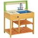 preview thumbnail 5 of 7, Wooden Outdoor Kitchen Playset for Kids