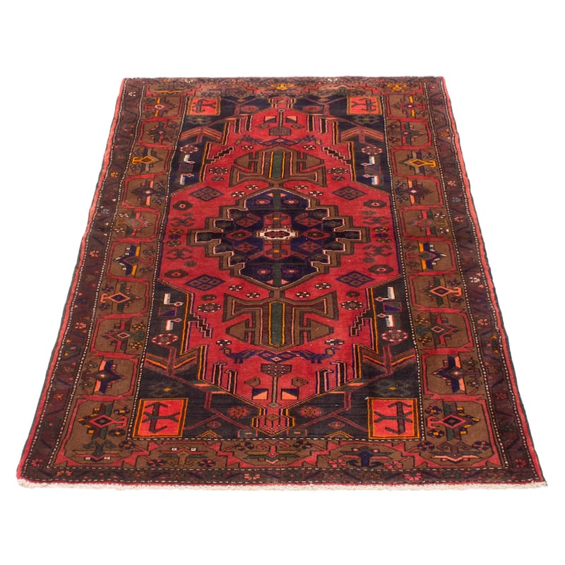 ECARPETGALLERY Hand-knotted Andelz Red Wool Rug - 4'1 x 6'9