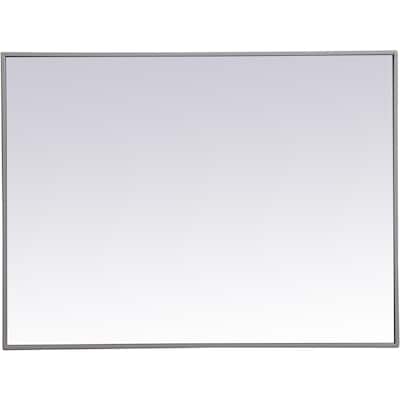 Elegant Lighting Eternity 27" x 36" Rectangular Beveled Metal Framed