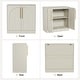 preview thumbnail 7 of 14, Set of 2 Arched Two-Door Cabinets Sideboard Buffet Set with Storage