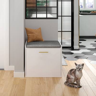 Beige Pet's house The Cat Litter Box with Ventilation Holes,
