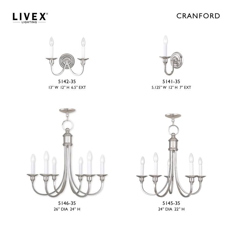 Livex Lighting 6-light Chandelier, 5146-35, 5146-01
