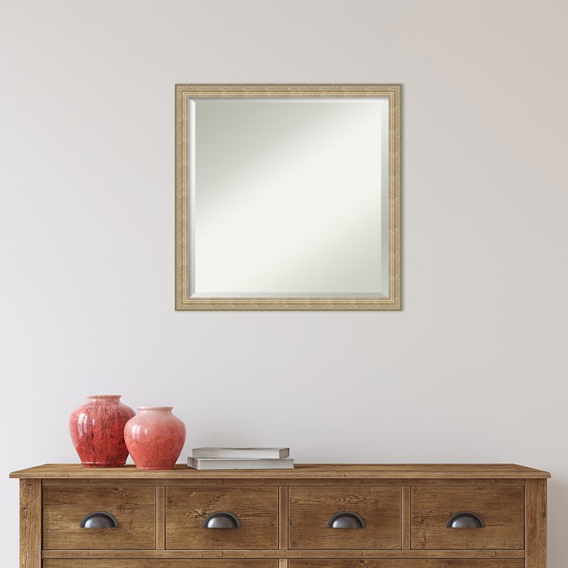 Beveled Bathroom Wall Mirror - Paris Champagne Frame - Paris Champagne