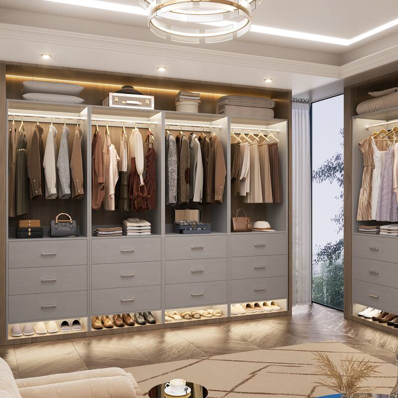 Cimly Freestanding Closet Sytem, Closet Organizer Wardrobe for Walk-in and Reach-in Closet