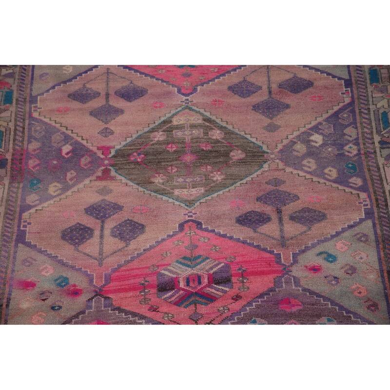 Over-Dyed Bakhtiari Persian Vintage Area Rug Hand-Knotted Wool Carpet - 6'2"x 9'5"