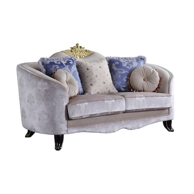 Peralta Cream Arched Backrest Loveseat