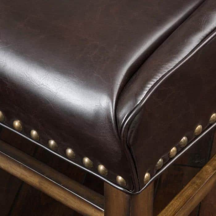 Roomfitters Upholstered Dining Armchair with Nailhead Trim and Curved Backrest, Elegant Accent Chair