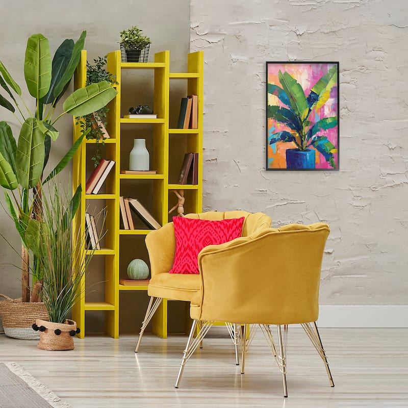 Stupell Modern Bright House Plant Framed Giclee Art Design By LSR Design Studio