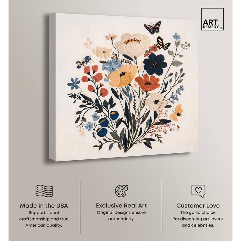Garden of Threads I Canvas by Art Remedy, Gallery Wrapped