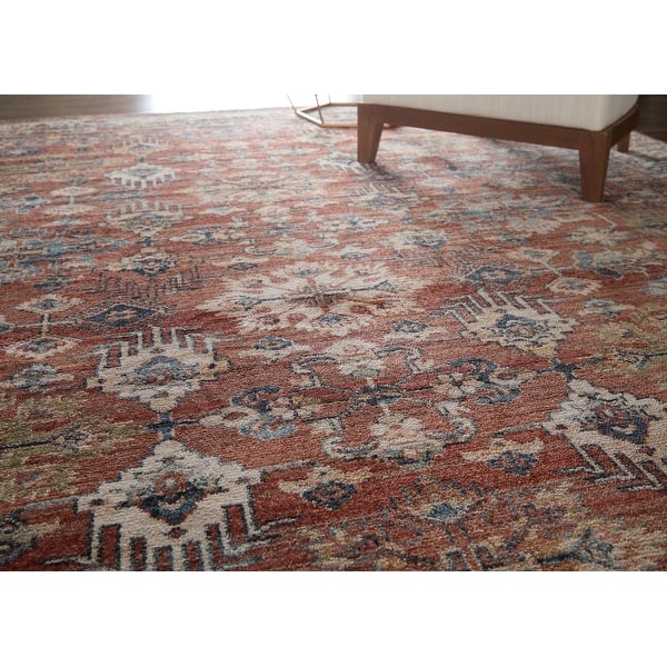 slide 2 of 9, Grand Bazaar Stirling Machine Made Persian Traditional Area Rug 12' x 15' - Red/Tan/Blue
