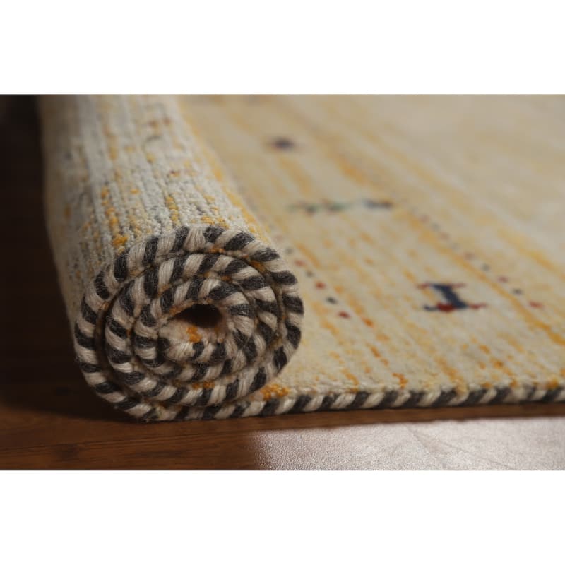 Little Animals Gabbeh Indian Rug Handmade Wool Carpet - 3'10" x 5'9"