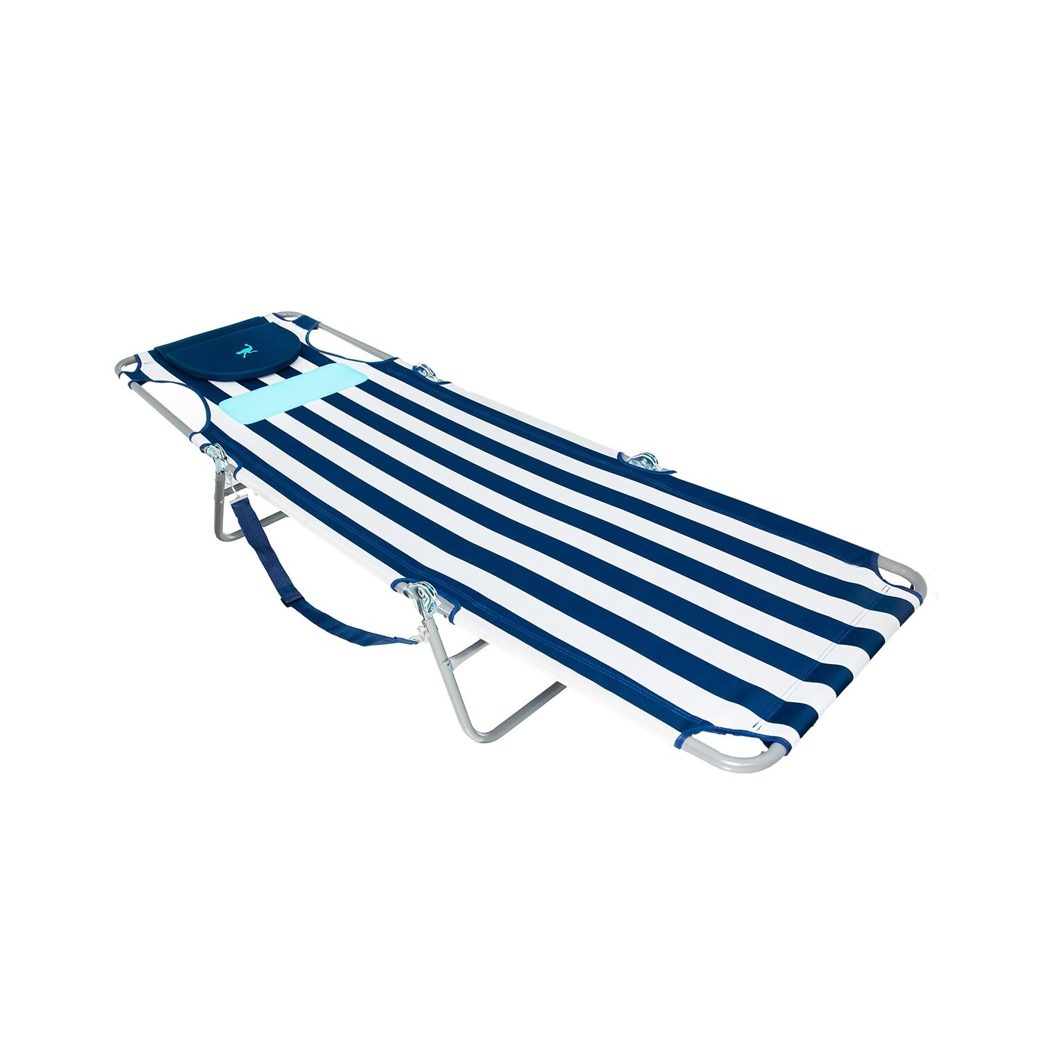 Ostrich chaise lounge folding portable hotsell sunbathing beach chair navy stripes