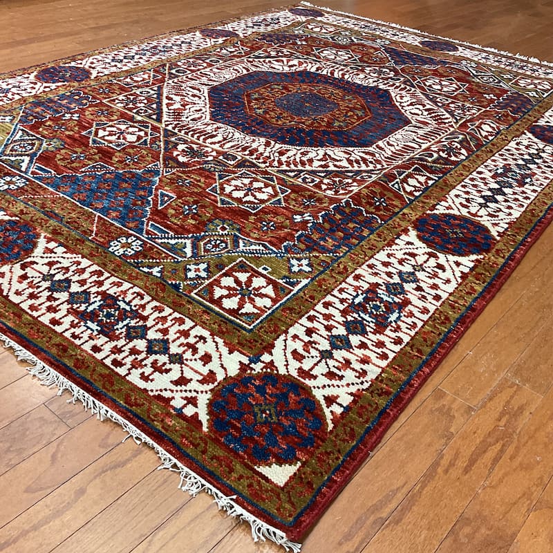 HERAT ORIENTAL Handmade Indo Mamluk Wool Rugs - 6'1" x 9'