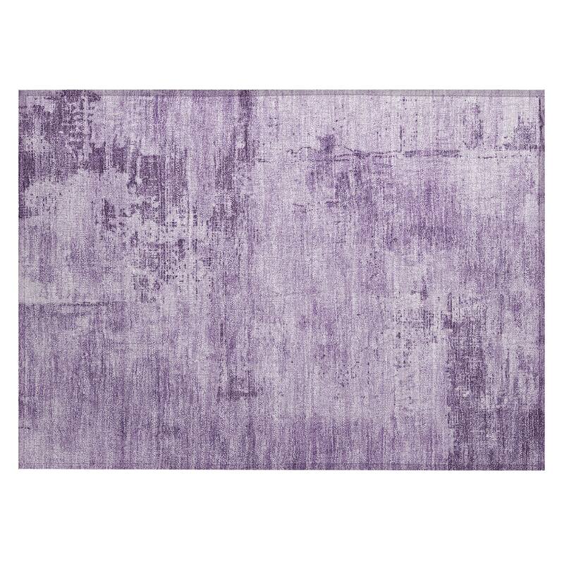 Machine Washable Indoor/ Outdoor Abstract Modern Chantille Rug