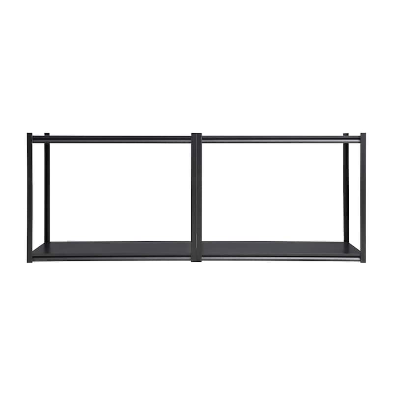 72'' 5-Tier Black Metal Shelves Pantry Organizer Storage