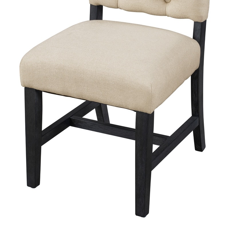 Retro Style Dining Chair Set with 4 Upholstered Chairs for Dining Room and Living Room