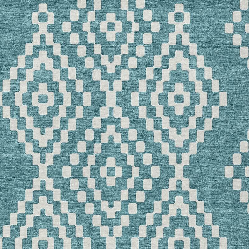 HomeRoots Geometric Transitional Rectangle Outdoor Rug