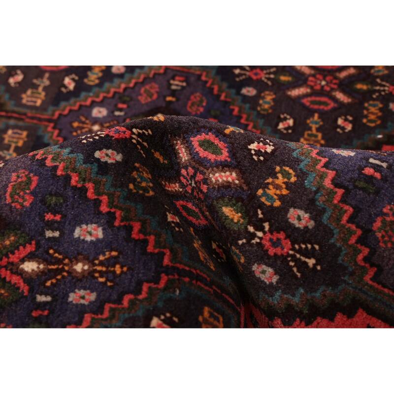 ECARPETGALLERY Hand-knotted Kayseri Vintage Dark Navy, Red Wool Rug - 5'4 x 7'2