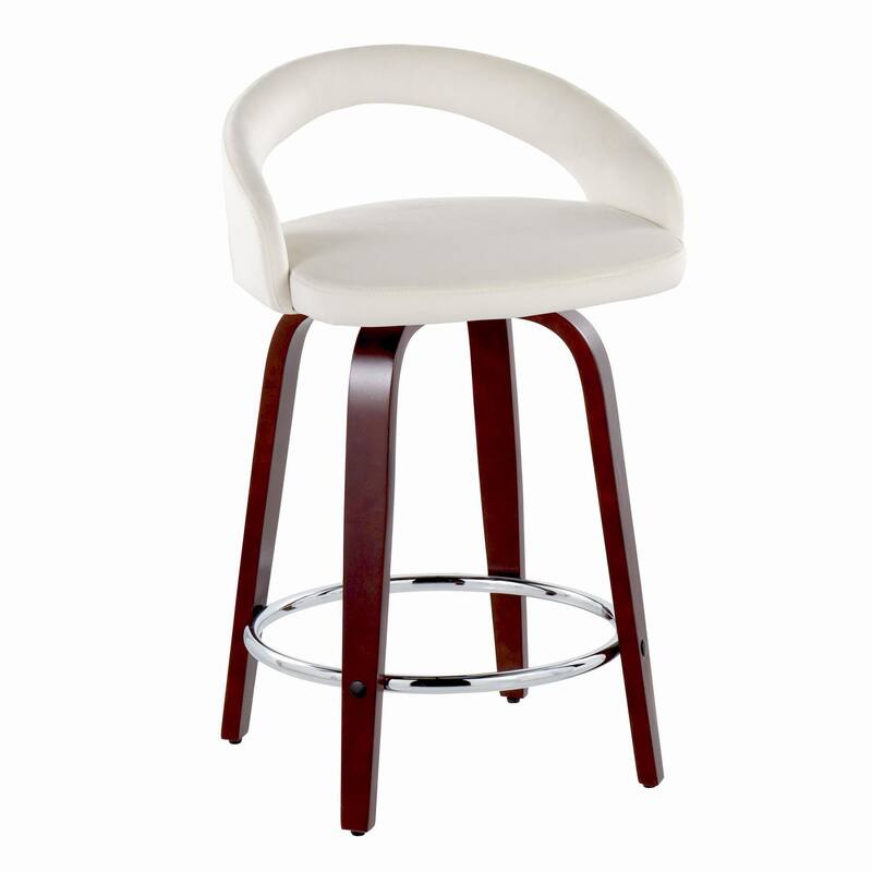 Grotto Upholstered 24" Fixed-Height Counter Stool - Set of 2
