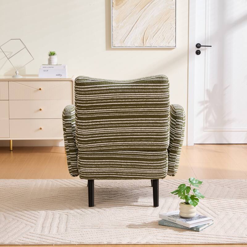 Modern style armchair with sanded fabric