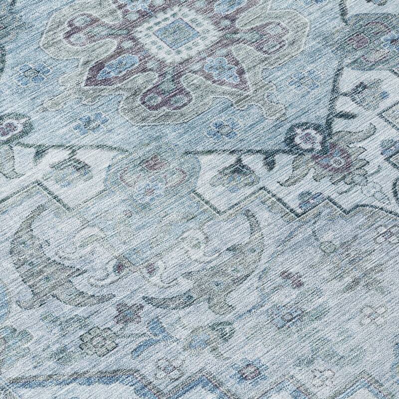 Machine Washable Indoor/Outdoor Traditional Vintage Chantille Rug
