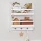 preview thumbnail 2 of 6, COSTARS 2-Tier Hanging Bookshelves for Wall Decor and Storage, Floating Book Shelves with Hooks, Wall Mounted Baby Book Shelf