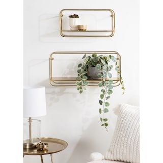 Kate and Laurel Emerline Wall Shelf Set - 2 Piece