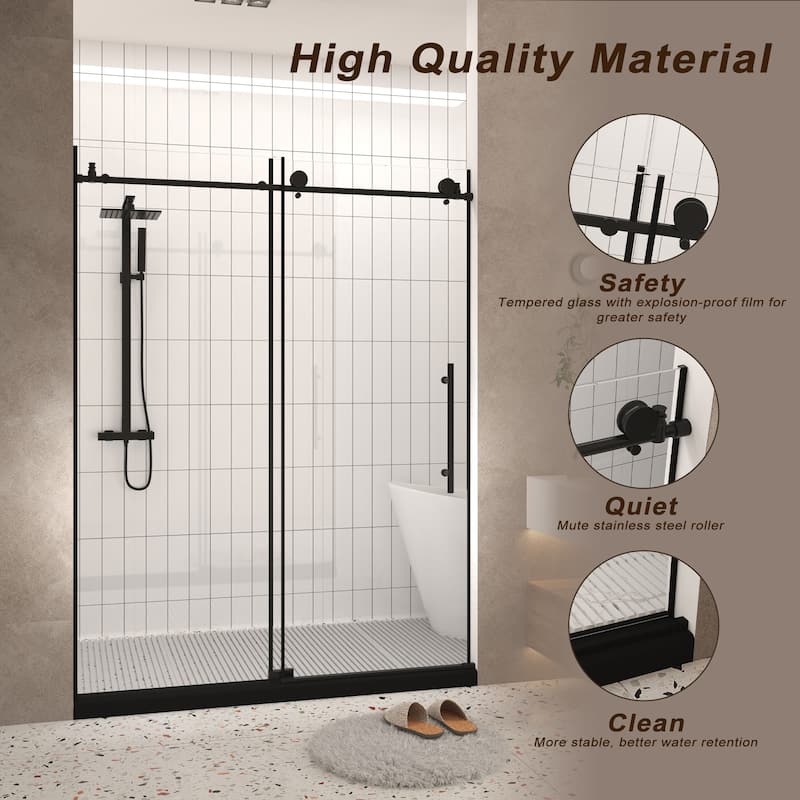 60x76 Inch Frameless Shower Door