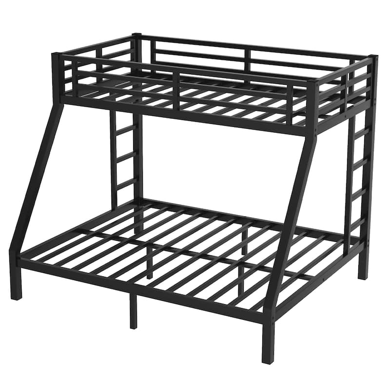 Metal Bunk Bed with Noise Reduction & Ladder
