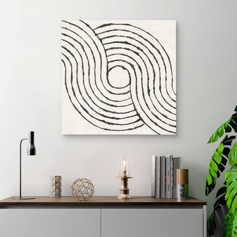 Rainbow Road II BW by Moira Hershey Canvas Art Print