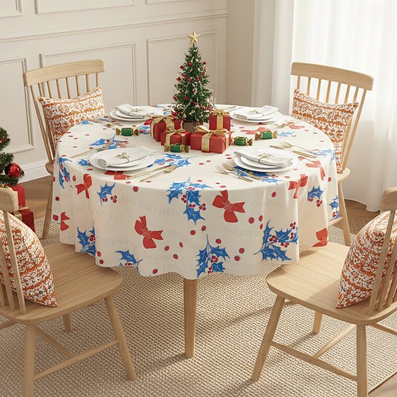 Ray Star Happy Christmas tablecloth Festival