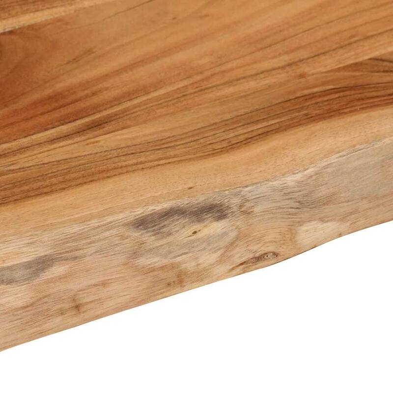 vidaXL Wall Shelf Natural wood Solid acacia wood