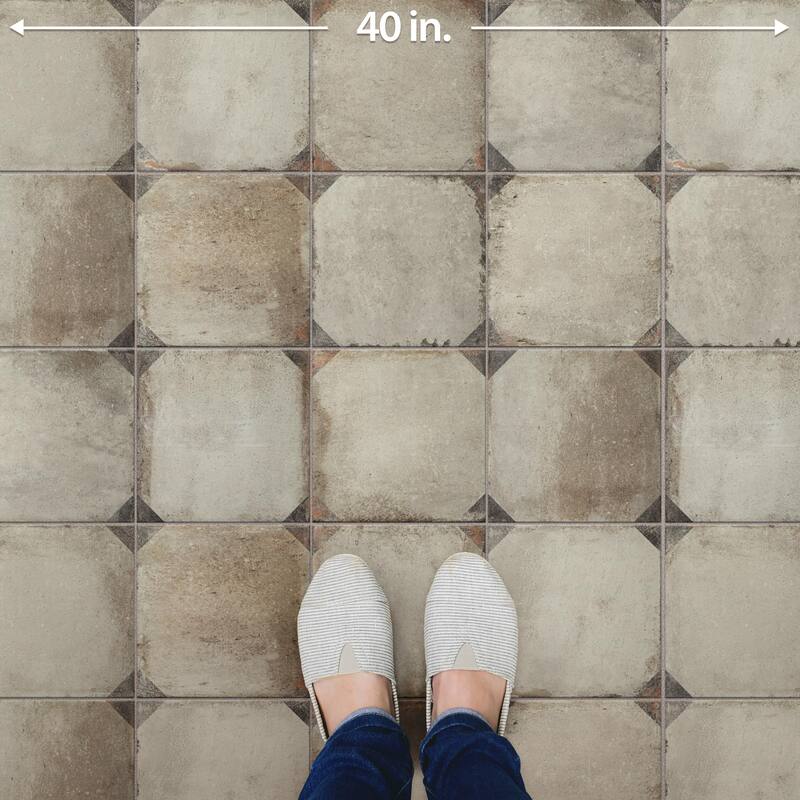 Merola Tile D'Anticatto Decor Trapani 8-3/4" x 8-3/4" Porcelain Floor and Wall Tile