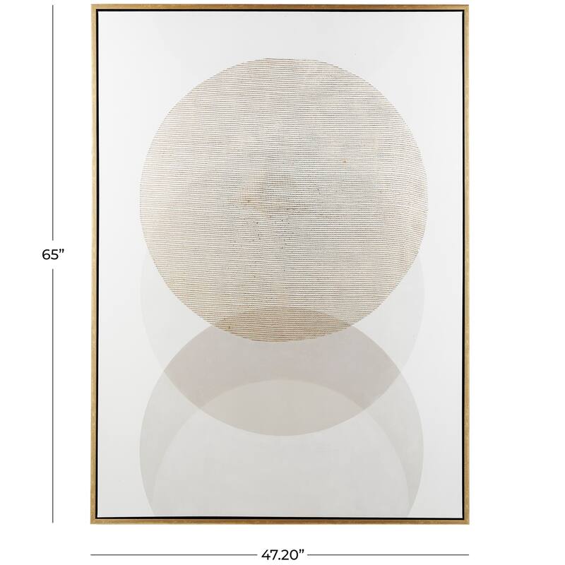 Cream Canvas Abstract Framed Wall Art