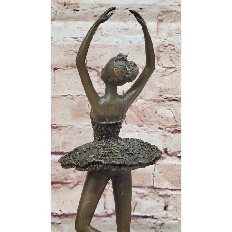 Art Deco Cute Child Ballerina A Bronze Trophy Sculpture Hot Cast Figurine
