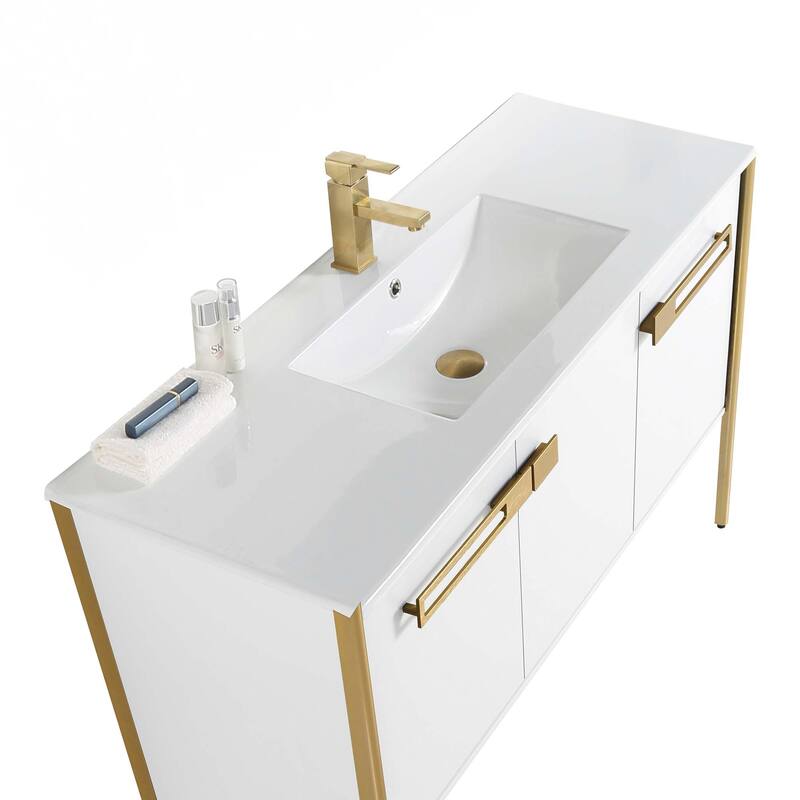 Fine Fixtures Oakville Bathroom Vanity with White Ceramic Sink