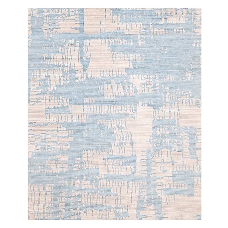 ECARPETGALLERY Hand Loomed Elysian Turquoise Rug - 8'0 x 9'10