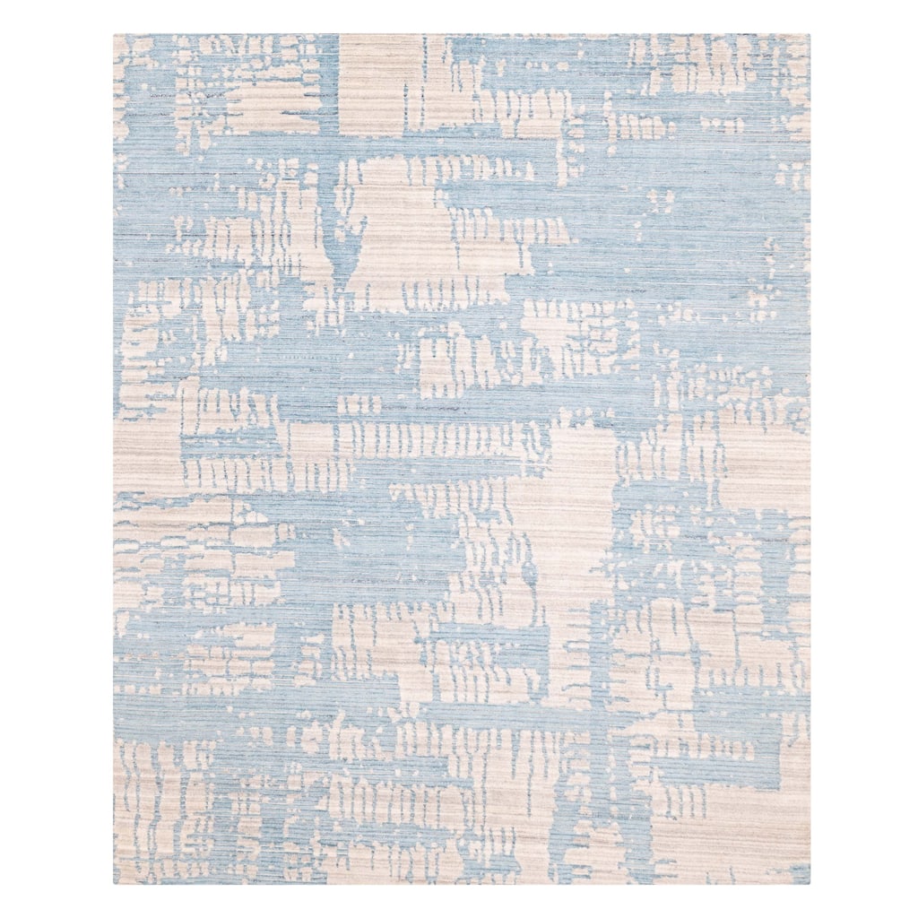 ECARPETGALLERY Hand Loomed Elysian Turquoise Rug - 8'0 x 9'10