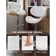 preview thumbnail 19 of 78, Bar Stools Adjustable Height Swivel Faux Leather Armless Barstools