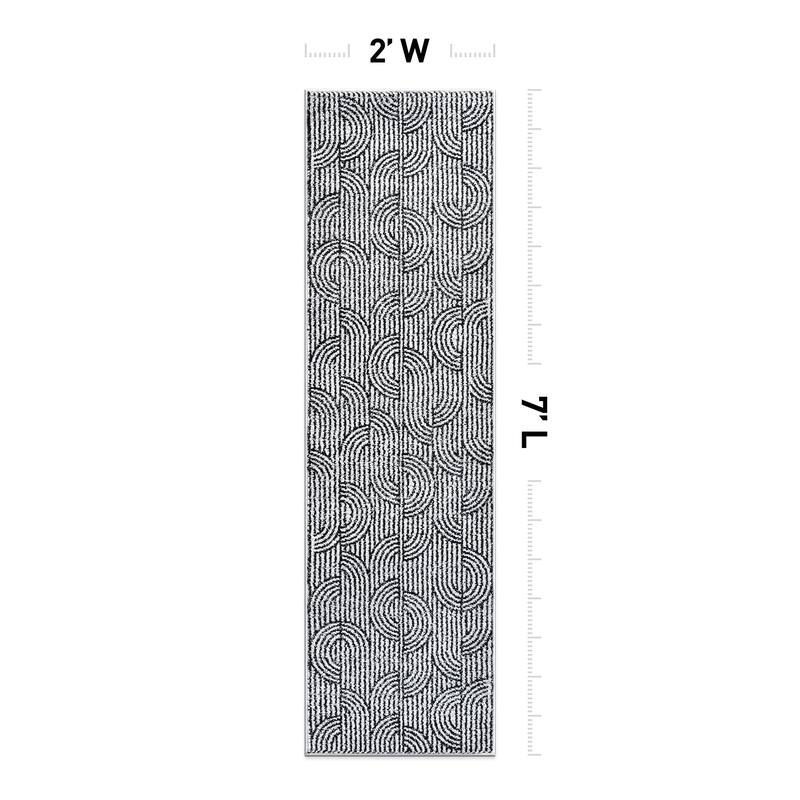 Modern Arch Pattern Stripe Area Rug
