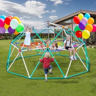 Hapfan Jungle Gym, Upgraded 10FT Climbing Dome with Netting Hammock Outdoor Play Equipment for Kids 3-12 - N/A